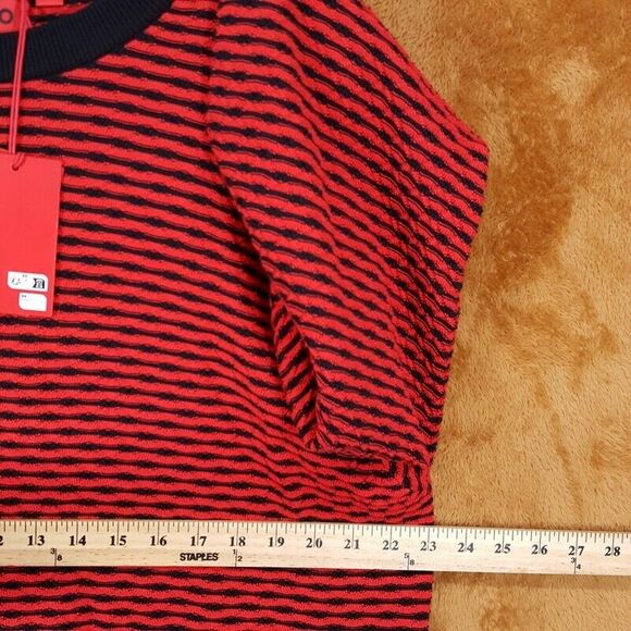 HUGO BOSS Sweater Mens XXL Red Pullover Crew Knit 100% Cotton SONDERSON $178 - Picture 7 of 9